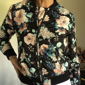 floral bomber jacket